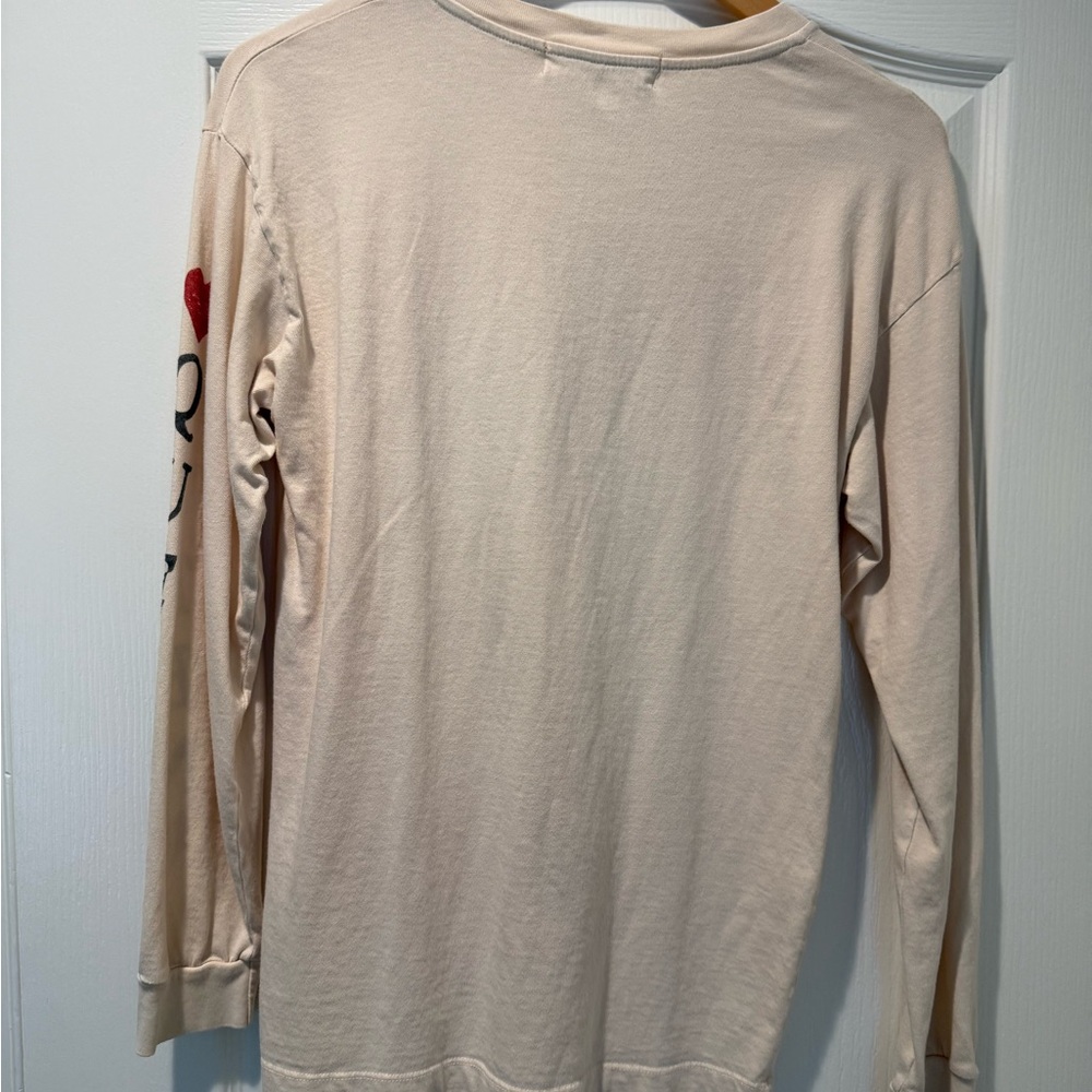 Free People Daydreamer Queen of Hearts Graphic Long Sleeve Tee - Cream - Picture 2 of 5